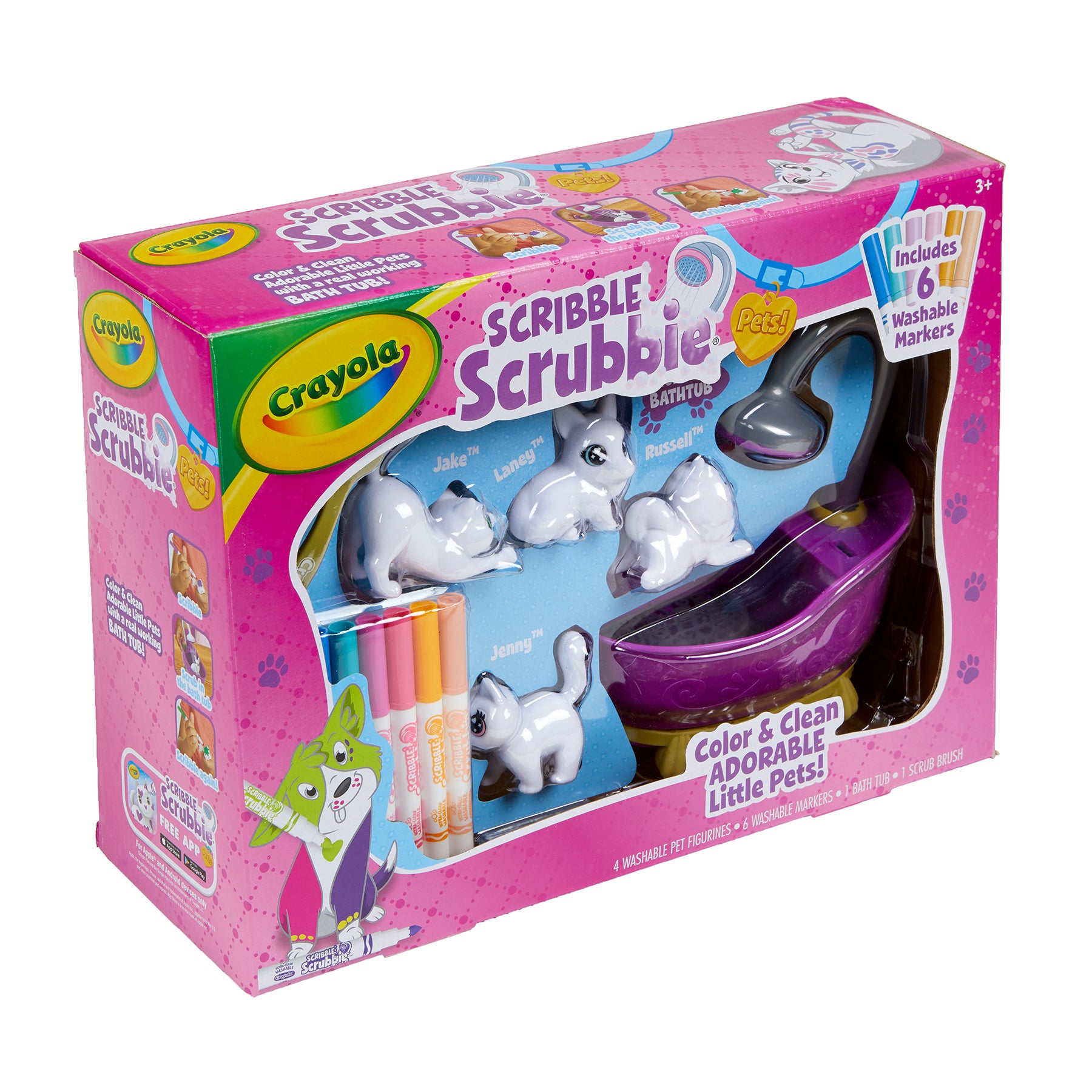 Crayola Scribble Scrubbie Pets! Color & Wash Playset