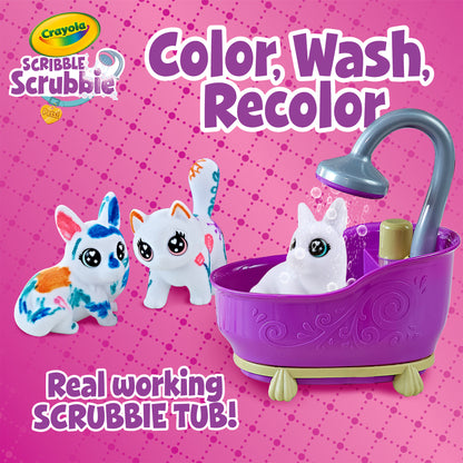 Crayola Scribble Scrubbie Pets! Color & Wash Playset