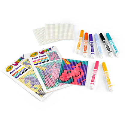 Crayola Wixels Unicorn Pixel Art Kit with Markers