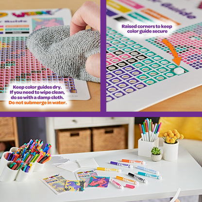 Crayola Wixels Unicorn Pixel Art Kit with Markers