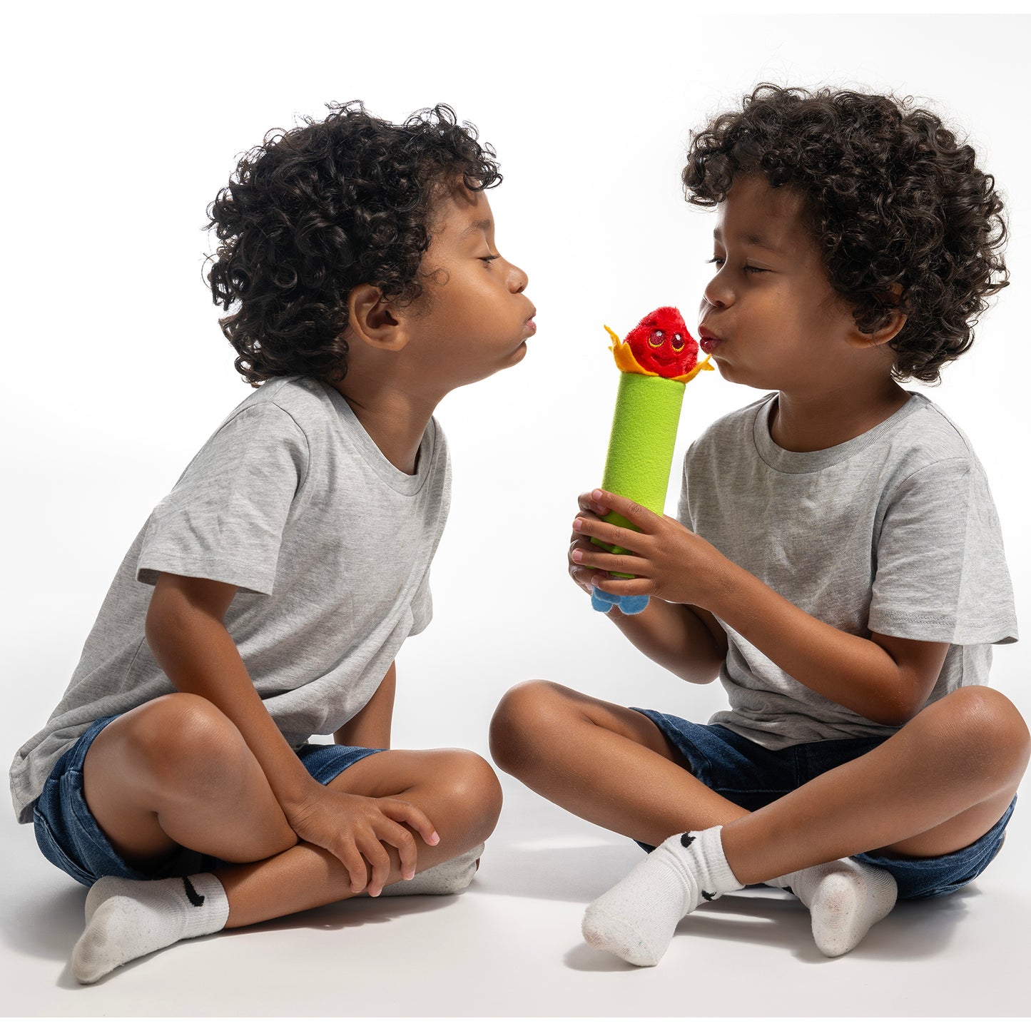 Calm Caterpillar Bloomie: Dual-Sided Flower & Candle Breathing Toy
