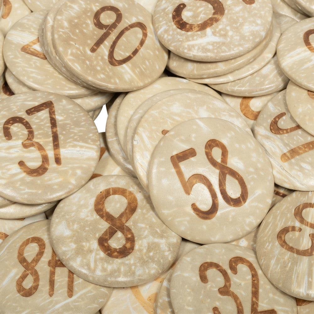 Ready2Learn Coconut Numbers Set - Natural Coconut Shells - 1-100 Counting Pieces