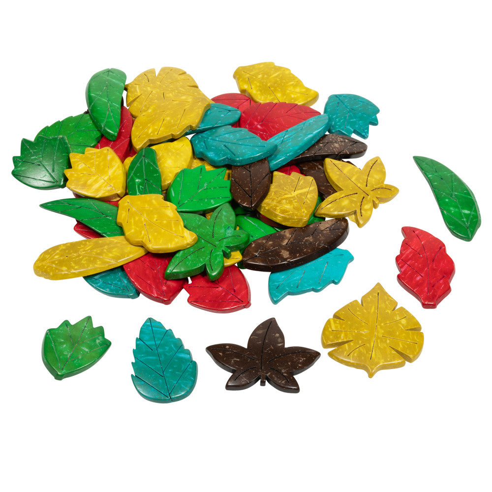 READY 2 LEARN Colorful Coconut Leaves - 50 Piece Eco-Friendly Craft Set