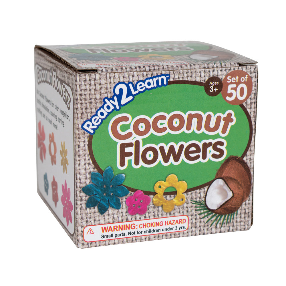 READY 2 LEARN Vibrant Coconut Flowers - Crafting and Learning - Set of 50