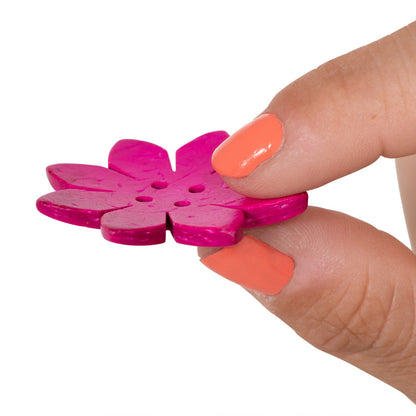 READY 2 LEARN Vibrant Coconut Flowers - Crafting and Learning - Set of 50