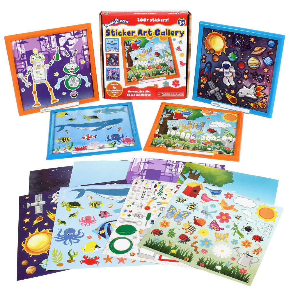 READY 2 LEARN Creative Sticker Art Gallery Kit - Exploration Themes