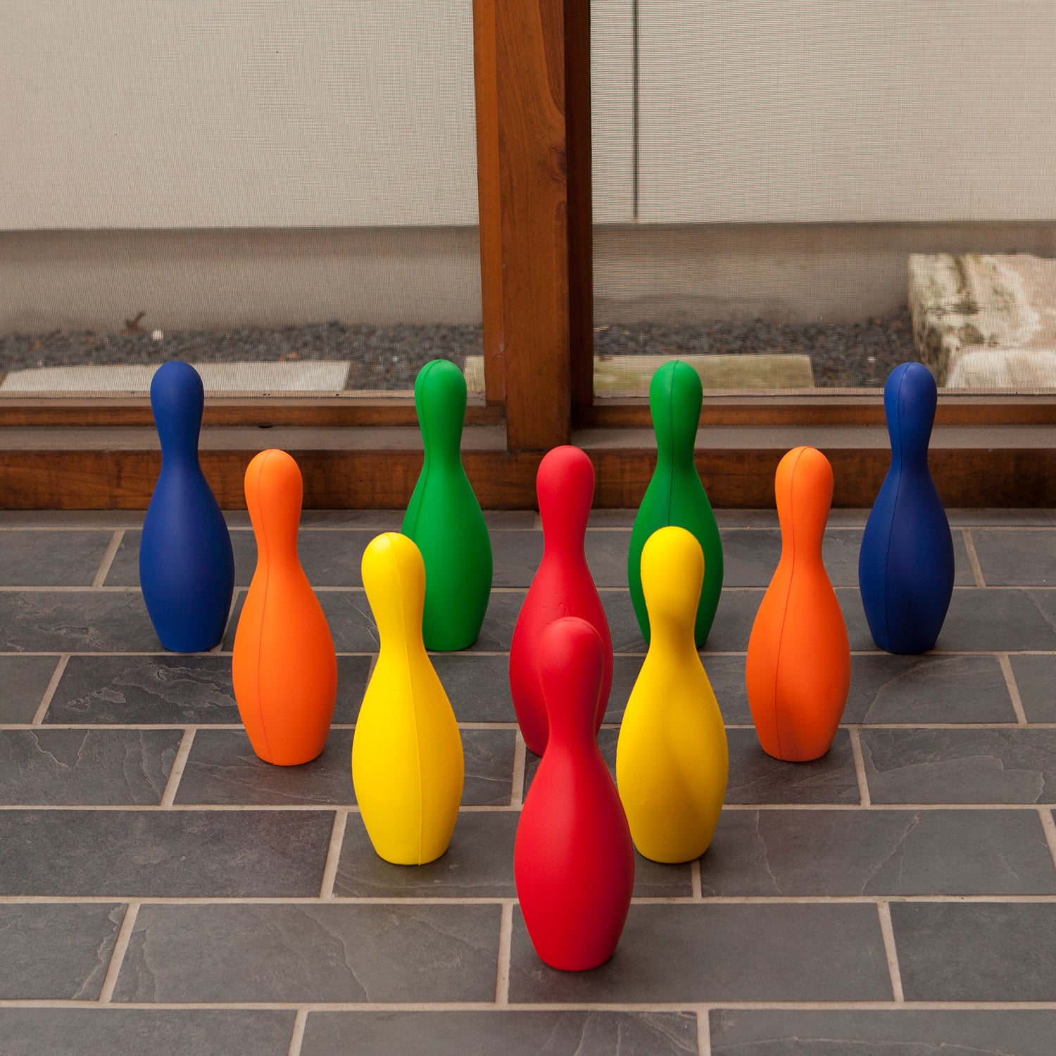 Champion Sports Multi-Color Foam-Coated Bowling Pin Set