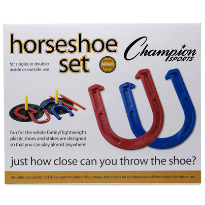 Champion Sports Indoor-Outdoor Rubber Horseshoe Game Set