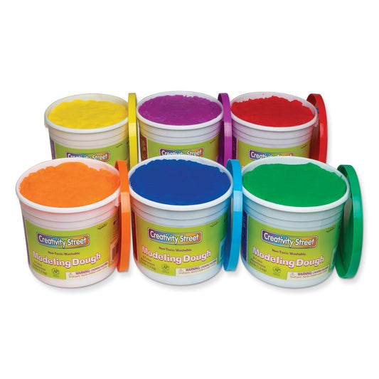 Creativity Street® Modeling Dough, 6 Assorted Colors, 3.3 lb. Per Color, 6 Pieces