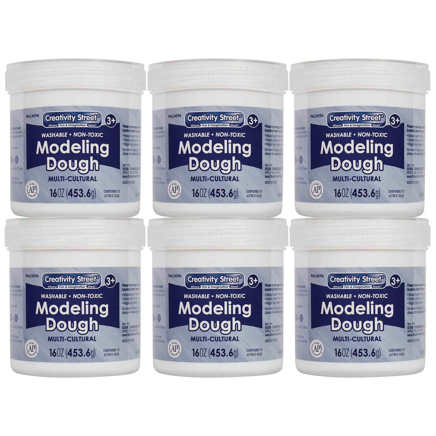 Creativity Street® Modeling Dough, 6 Multi-Cultural Assortment, 1 lb. Per Color, 6 Pieces