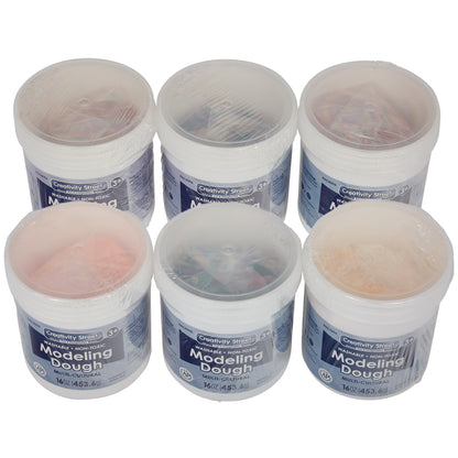Creativity Street® Modeling Dough, 6 Multi-Cultural Assortment, 1 lb. Per Color, 6 Pieces