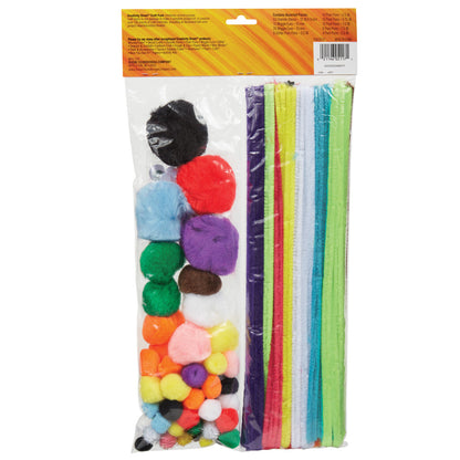 Creativity Street Deluxe Craft Pack - Stems, Poms, Wiggle Eyes, 131 Pieces