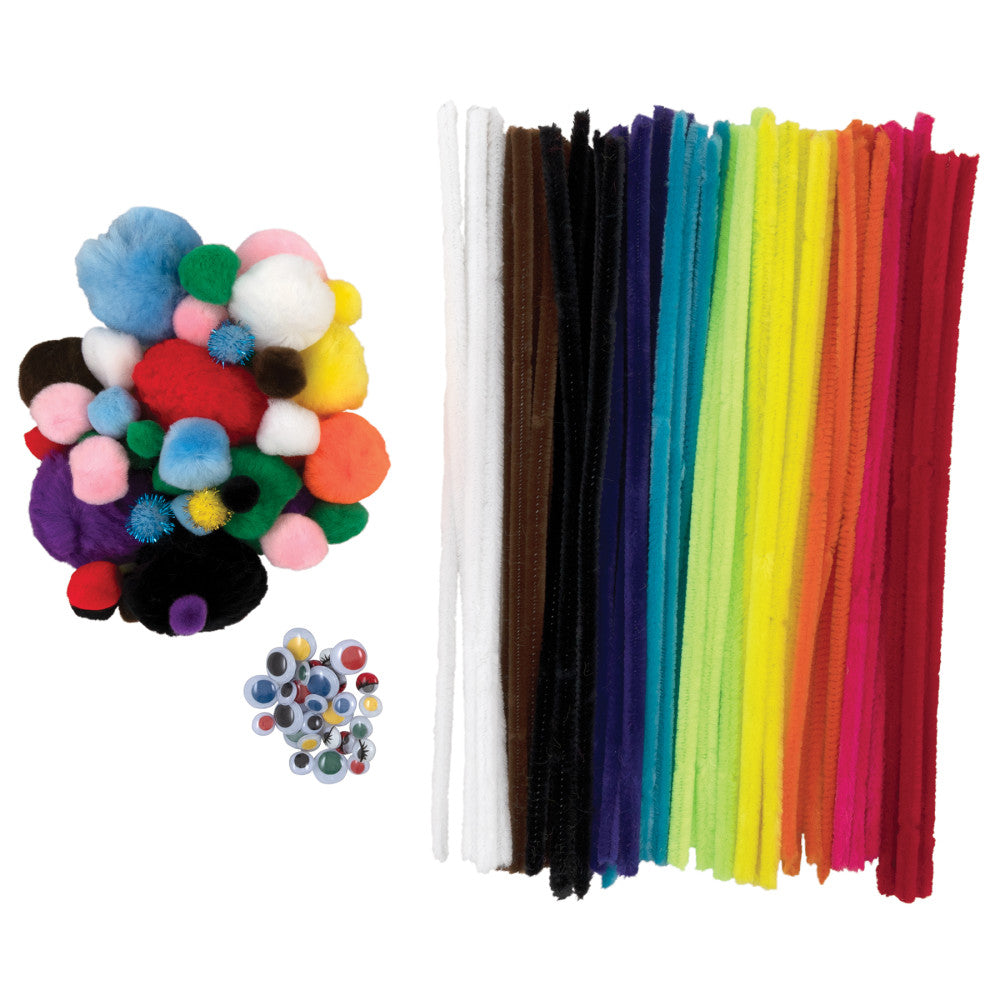 Creativity Street Deluxe Craft Pack - Stems, Poms, Wiggle Eyes, 131 Pieces