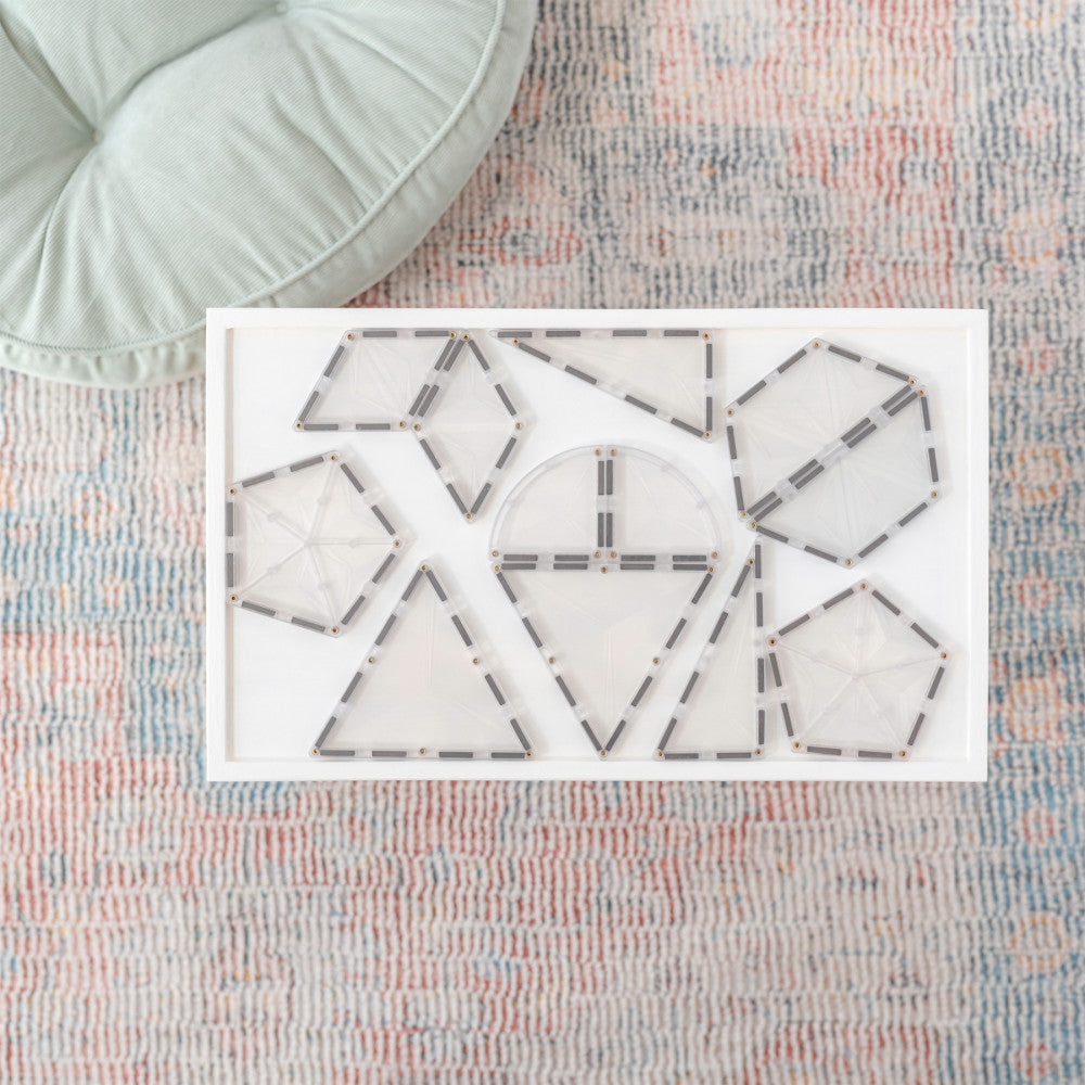 Connetix Magnetic Tiles Clear Shape Expansion Pack, 24 Pieces