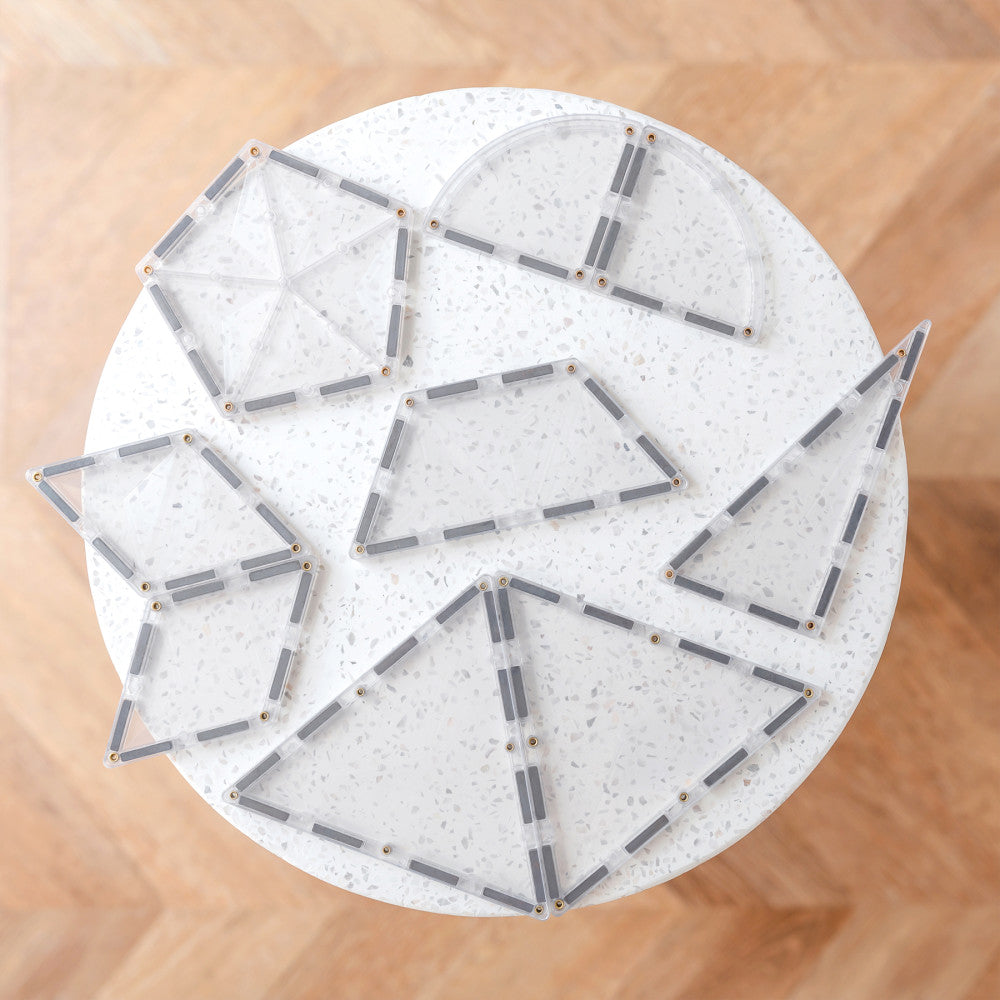Connetix Magnetic Tiles Clear Shape Expansion Pack, 24 Pieces