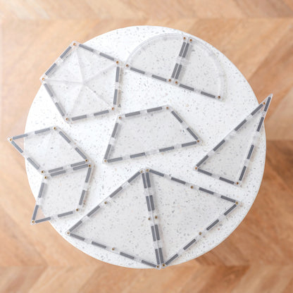 Connetix Magnetic Tiles Clear Shape Expansion Pack, 24 Pieces