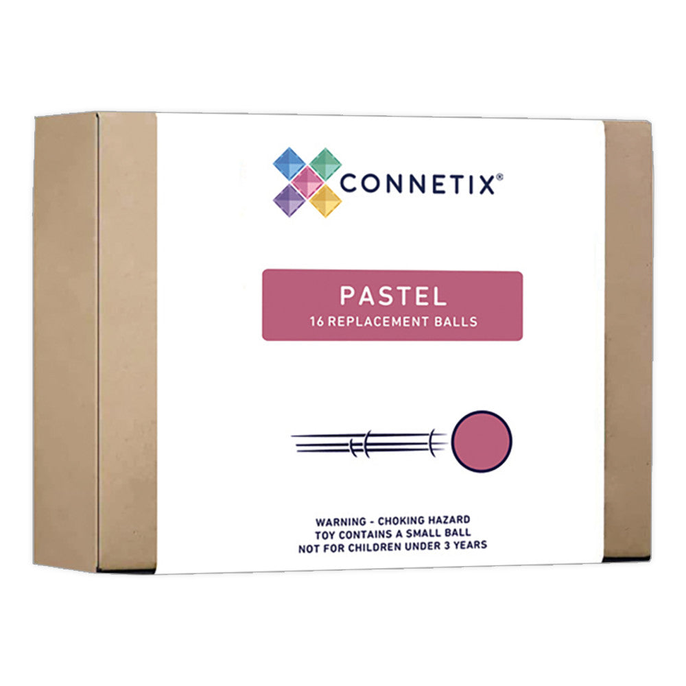 Connetix Magnetic Tiles Pastel Ball Pack - 16 Pieces - Earthy Pastel Tones