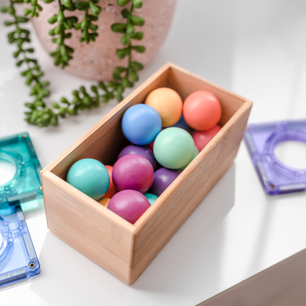 Connetix Magnetic Tiles Pastel Ball Pack - 16 Pieces - Earthy Pastel Tones