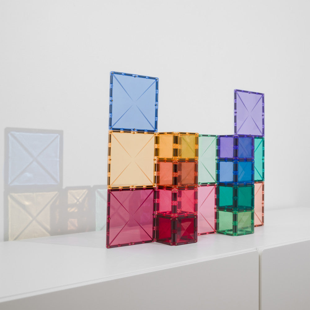 Connetix Pastel Magnetic Tiles 40-Piece Square Pack - Creative Play Set