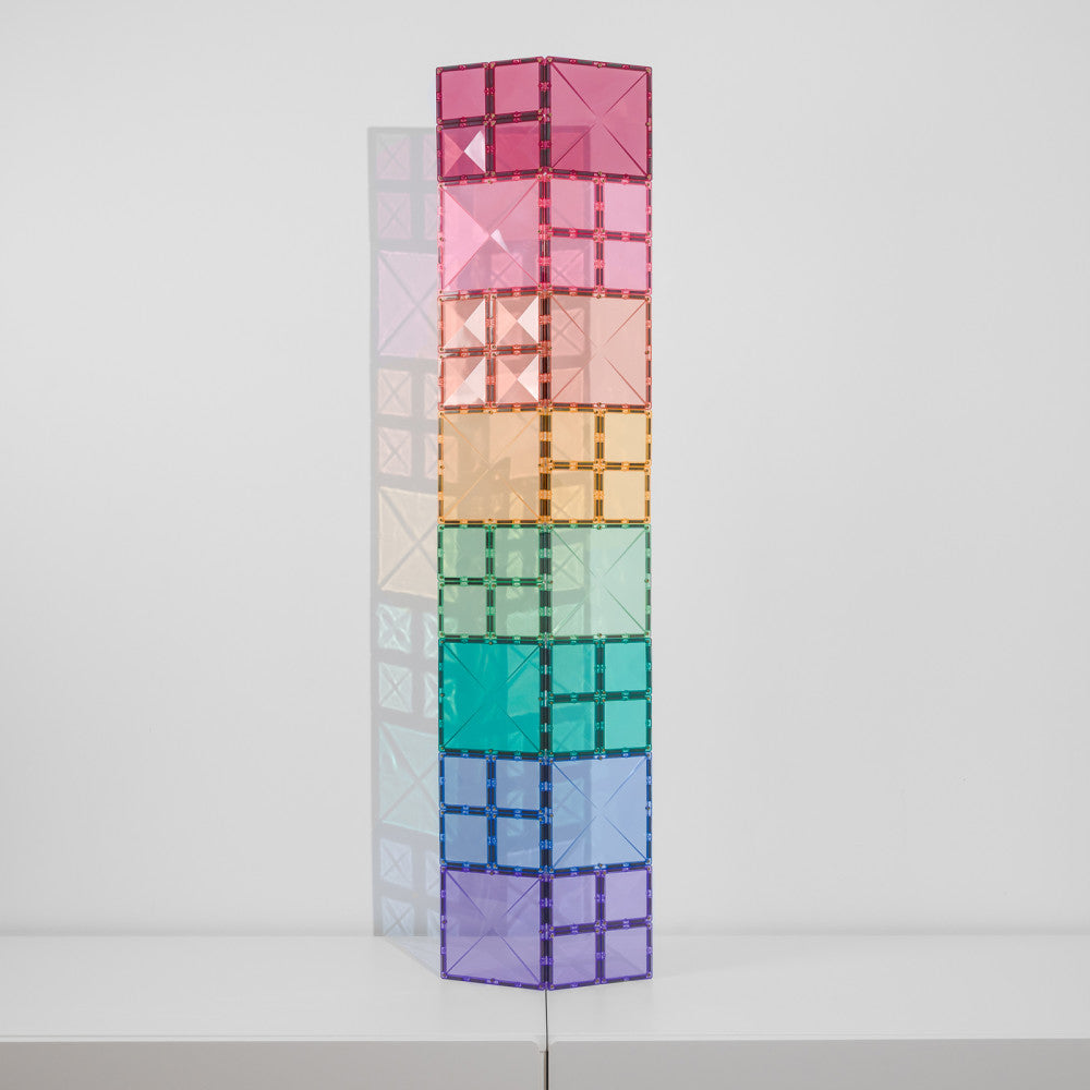 Connetix Pastel Magnetic Tiles 40-Piece Square Pack - Creative Play Set