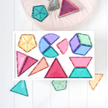 Connetix Pastel Shape Magnetic Tiles Expansion Set - 48 Pieces
