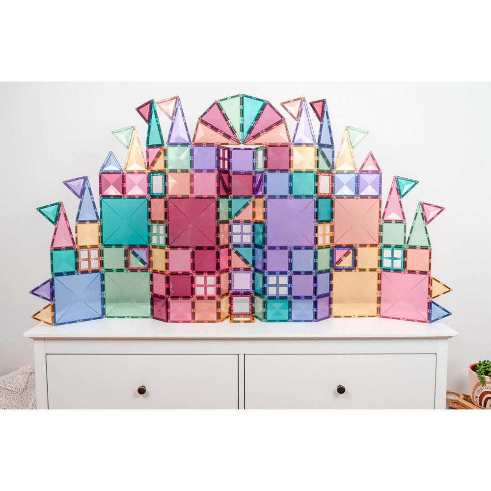 Connetix Magnetic Tiles Pastel Creative Pack - 120-Piece Set for Colorful Building Fun