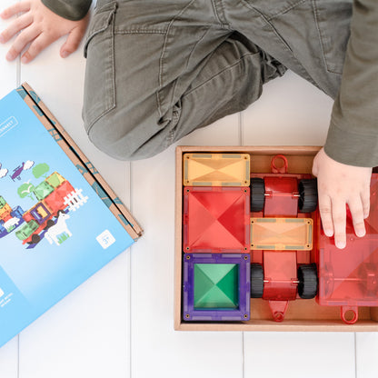 Connetix 24-Piece Rainbow Motion Magnetic Tiles Set - Multicolor