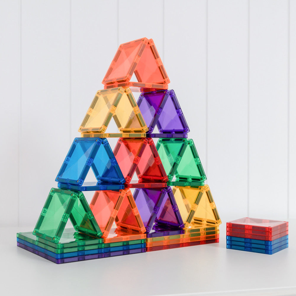 Connetix Magnetic Tiles Rainbow Square 42-Piece Set - Vibrant Colors