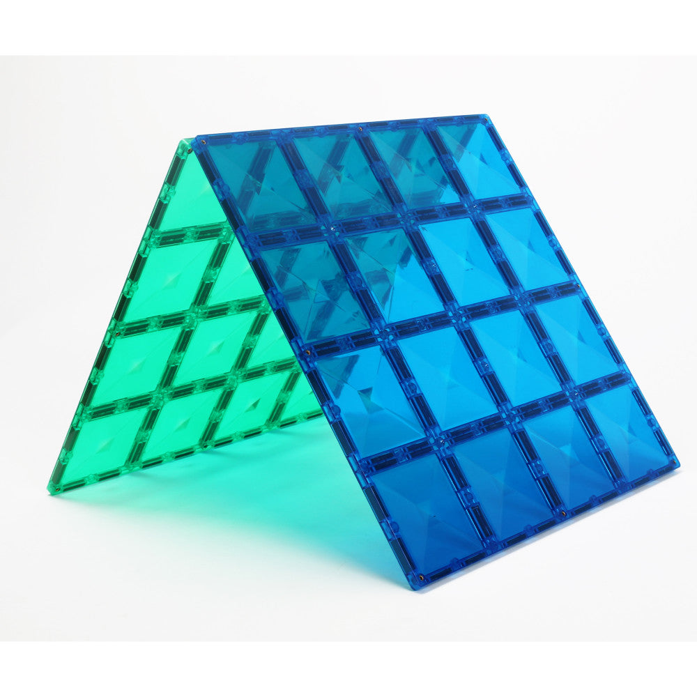 Connetix Magnetic Tiles Rainbow Blue & Green Base Plate Set, 2 Pieces