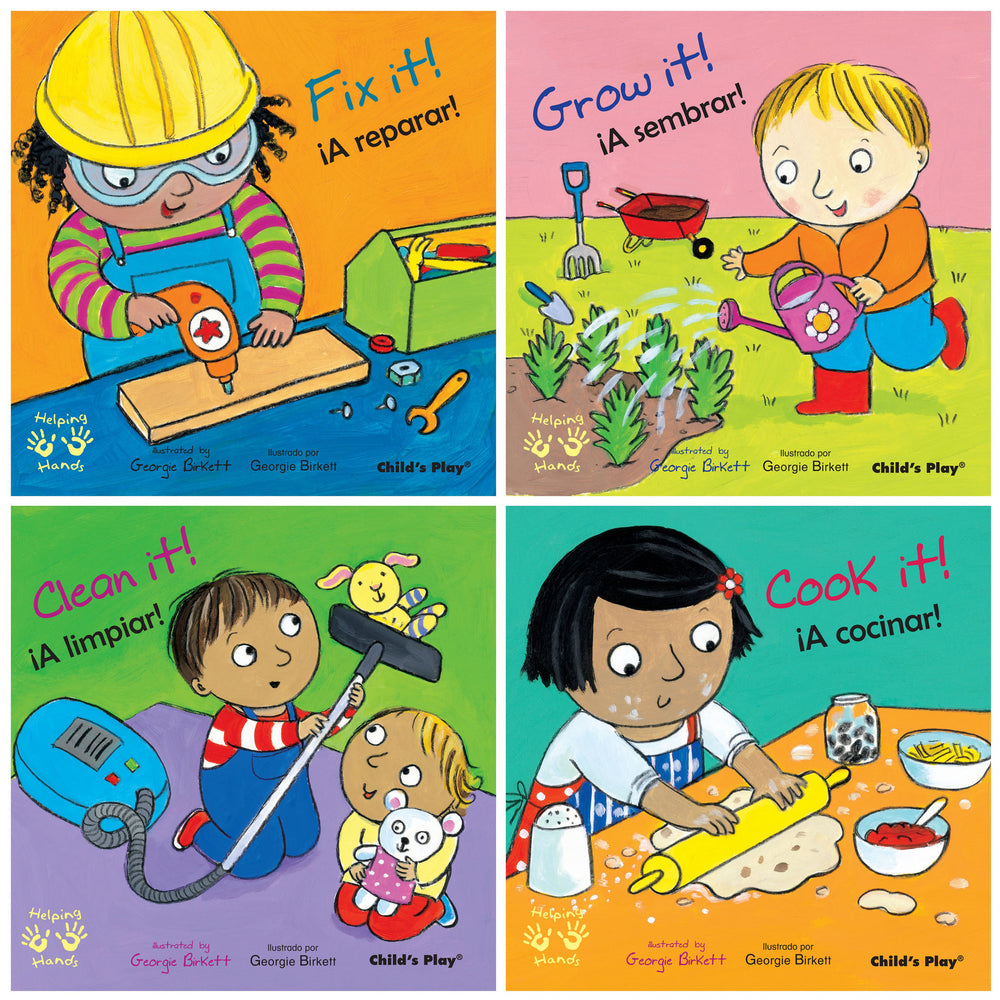 Helping Hands/Manos Amigas Bilingual Children's Book Set - 4 Piece