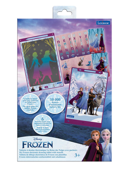 ArtZone Multicolor 11'' E-Ink Learning Tablet with Stencils - Frozen Theme
