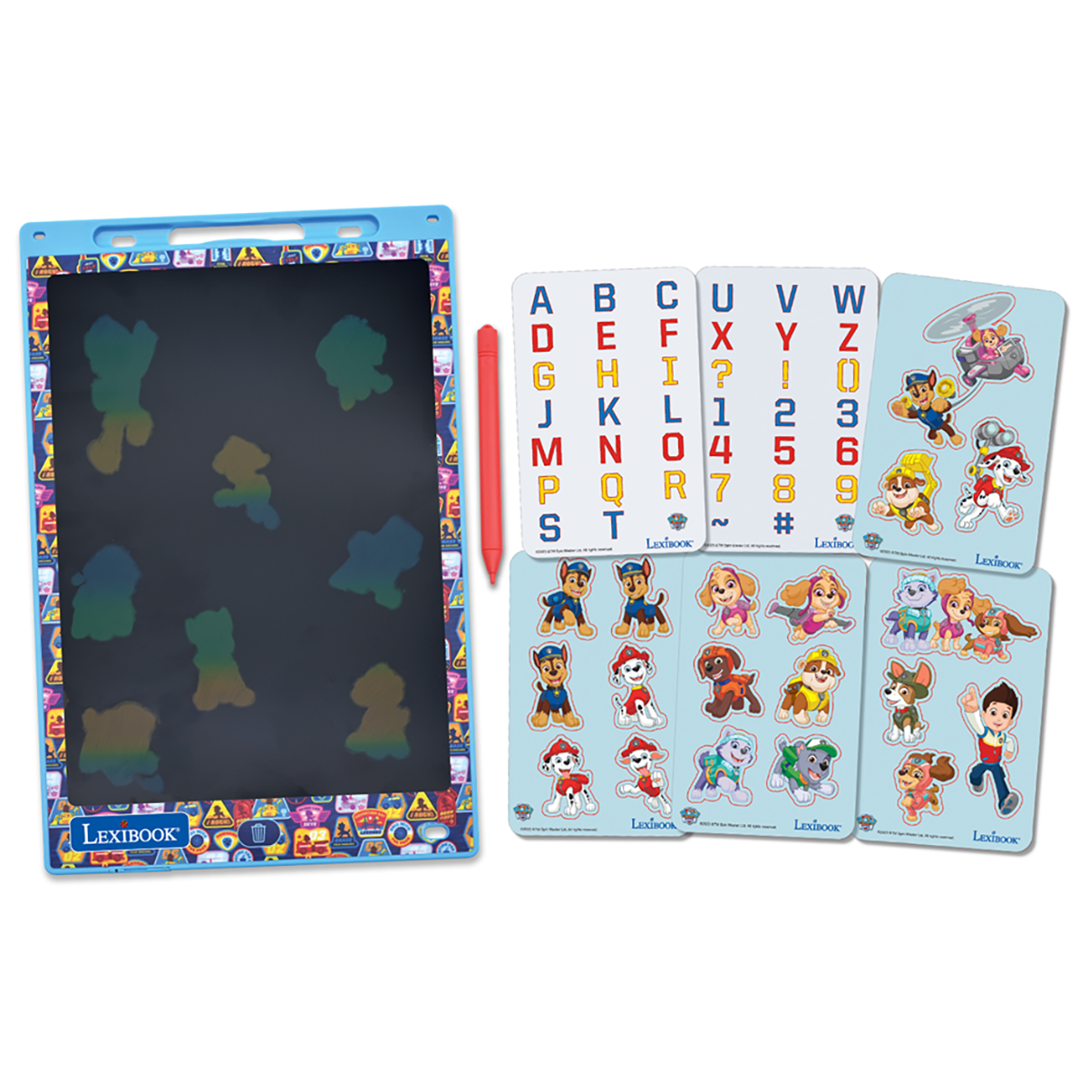 Paw Patrol 11’’  multicolor learning drawing E-ink tablet with stencils