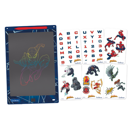 SpiderMan 11’’  multicolor learning drawing E-ink tablet with stencils