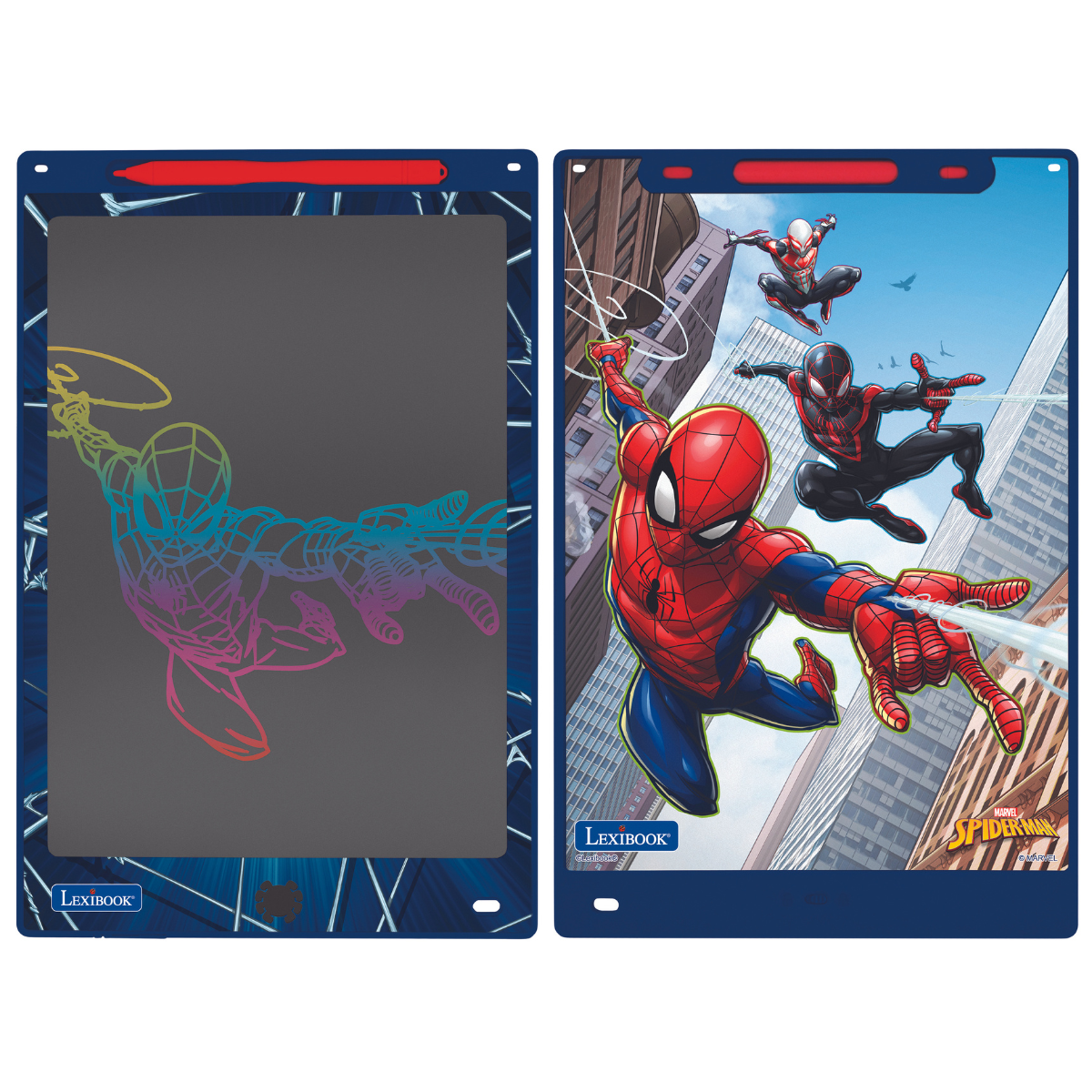 SpiderMan 11’’  multicolor learning drawing E-ink tablet with stencils