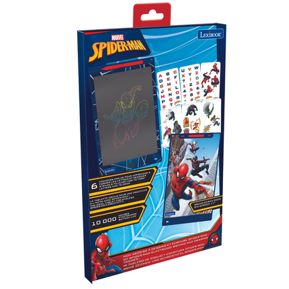 SpiderMan 11’’  multicolor learning drawing E-ink tablet with stencils