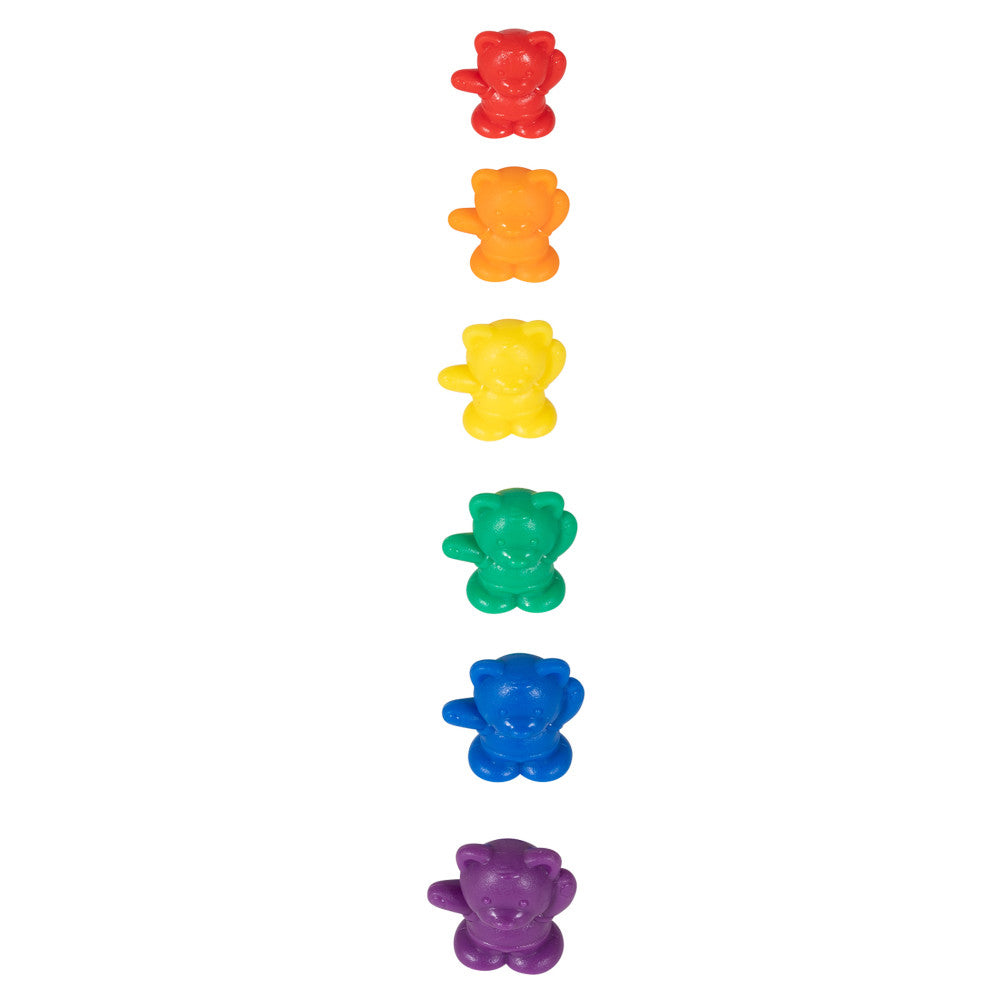 Edxeducation Colorful Bear Counters - Educational Sorting Toy in Mini Jar, Set of 60