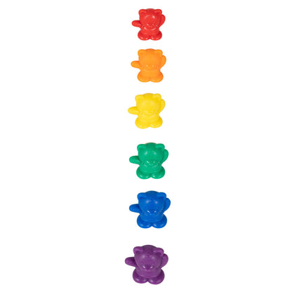 Edxeducation Colorful Bear Counters - Educational Sorting Toy in Mini Jar, Set of 60