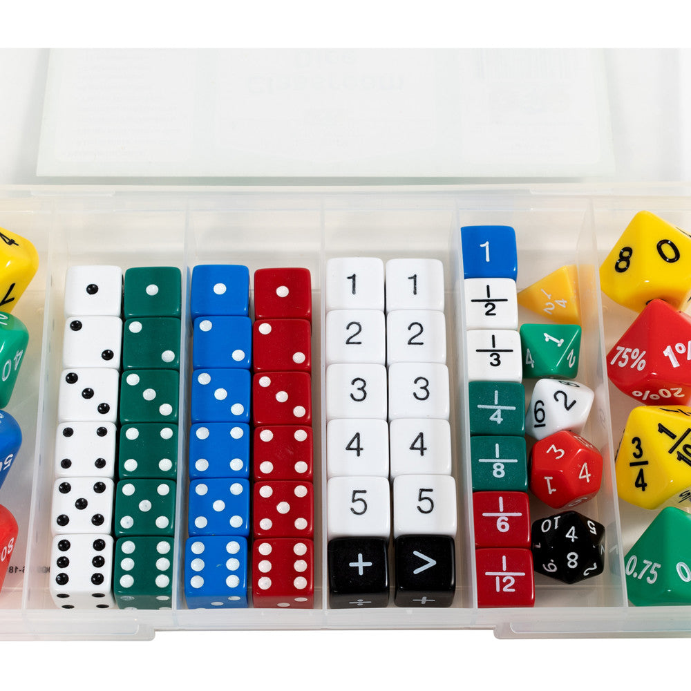 edxeducation Engaging Classroom Dice Set - Multifunctional Math Learning Aid