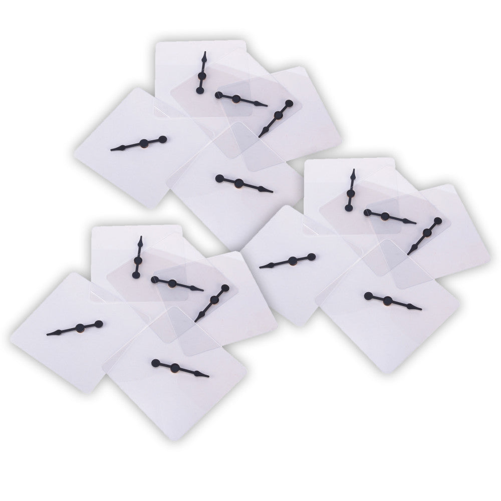 Learning Advantage Transparent Spinners - Customizable, Durable Plastic - Set of 15