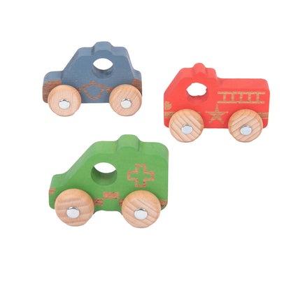 TickiT Rainbow Wooden Vehicles – Colorful Toddler Playset