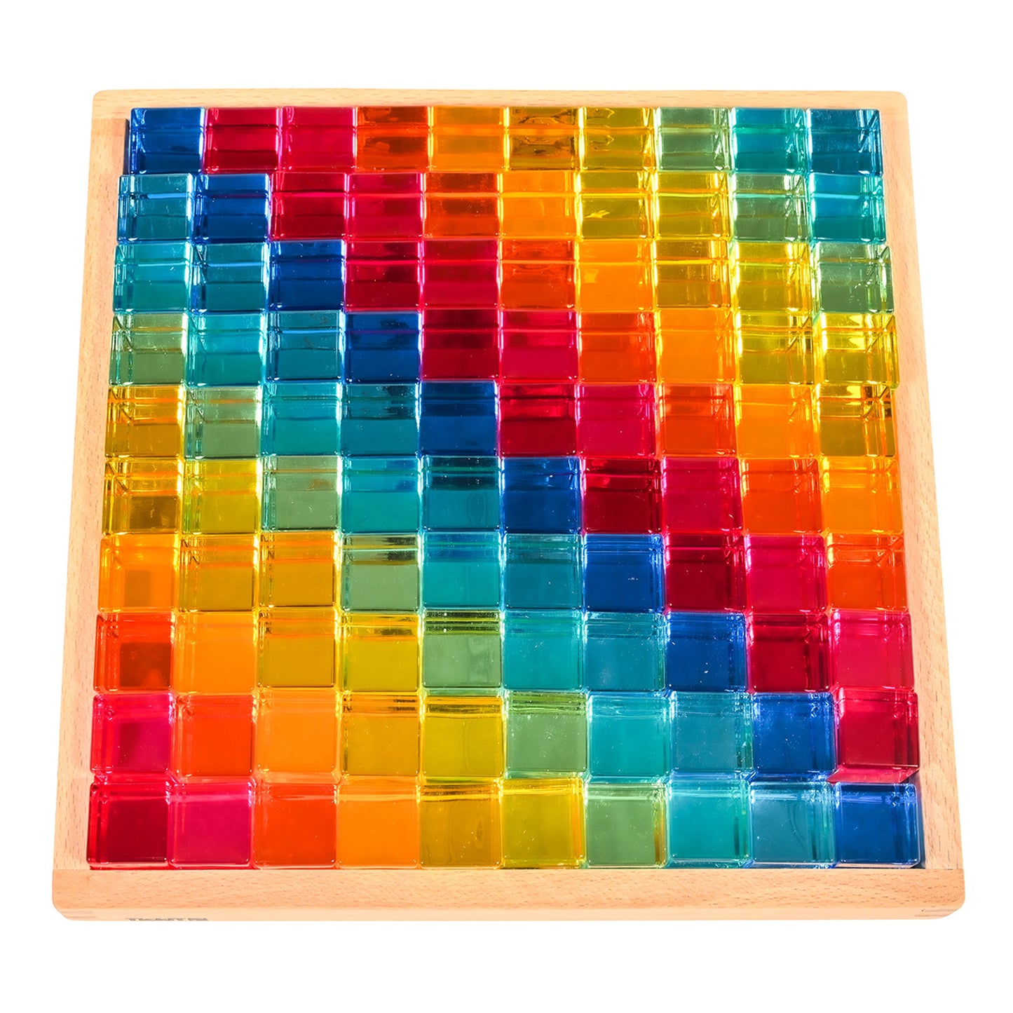 TickiT Gem Cube Mirror Tray - Colorful Sensory Exploration
