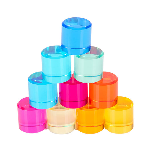 TickiT Gem Circles – Colorful Acrylic Stacking Toys