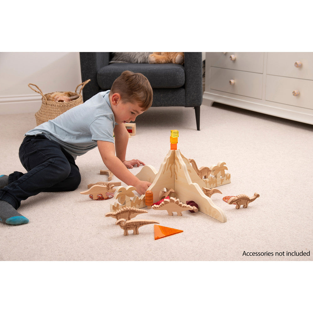 TickiT Discovery Jurassic Dividers - Tactile Wooden Playset