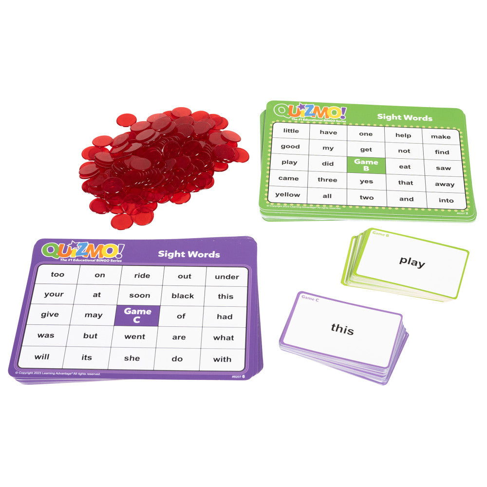 Learning Advantage QUIZMO Sight Words Interactive Bingo Game