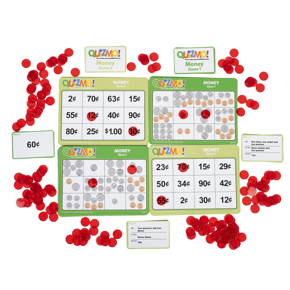 Learning Advantage QUIZMO Money Interactive Bingo-Style Money Game