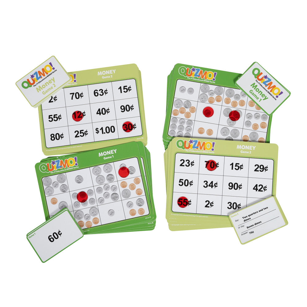 Learning Advantage QUIZMO Money Interactive Bingo-Style Money Game