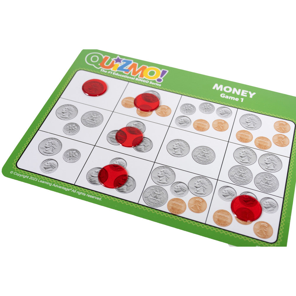 Learning Advantage QUIZMO Money Interactive Bingo-Style Money Game