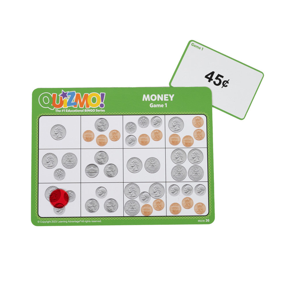Learning Advantage QUIZMO Money Interactive Bingo-Style Money Game