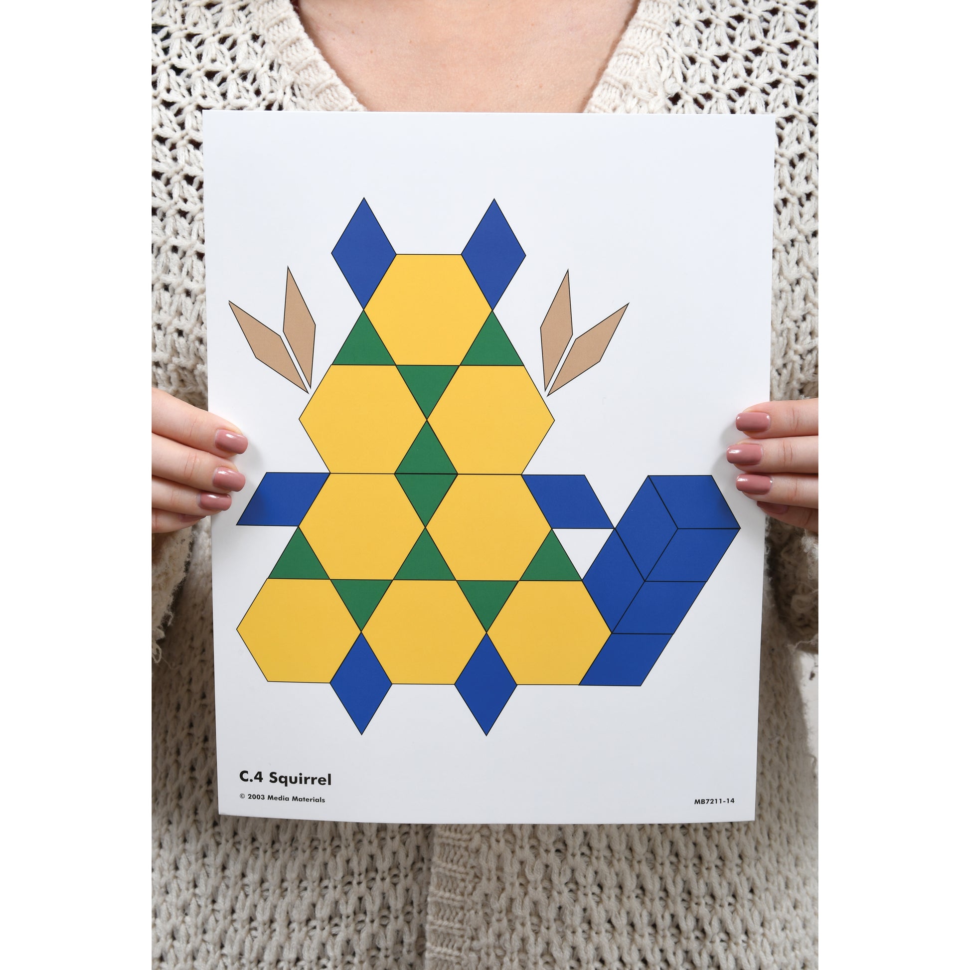 Learning Advantage Fun Geometry Pattern Block Activity Cards - Set of 60