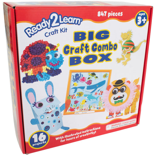 READY 2 LEARN Mega Craft Kit - 800+ Pieces for 16 Creative Projects